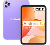 CHECARZHN--NO1-Tablette 10 Pouces Android 15, Tablettes 8Go Ram + 128Go Rom(Tf Extensible 1To), Octa-Core, 6000Mah, Gms Tablette Tactile, Widevine L1, 5G Wifi Bifréquentiel, Bt 5.0, Type-C (Violet)