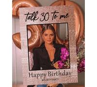 Checarzhn--No1-Talk 30 To Me Décoration D'anniversaire Talk Thirty To Me Accessoires De Photomaton De Fête Cadre 30e Anniversaire Fournitures De Décoration Pour Sa Sale Décoration D'anniversaire 30