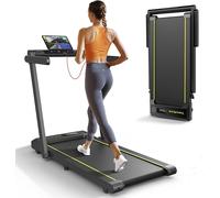 Checarzhn--No1-Tapis De Course 2 En 1,Vitesse Imale 16 Km/H,2.5 ,Tapis Roulant Électrique Pliant,Extra Large 42cm, Double Écran Led, 12 Programmes De Course,Mesure De La Fréquence Cardiaque