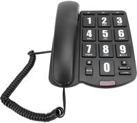 CHECARZHN--NO1-Téléphone À Grosses Touches Pour Personnes Âgées, Téléphone Fixe Filaire Avec Numérotation À Une Touche, Sourdine, Recomposition, Volume Réglable, Pour Malentendants Et