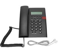 CHECARZHN--NO1-Téléphone Filaire K010A-1 Avec Appels Mains Libres, Identification De L'Appelant, Horloge En Temps Réel, Protection Contre La Foudre (Noir)