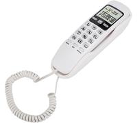 CHECARZHN--NO1-Téléphone Fixe Filaire Mural, Blanc, Système Double Dtmf/Fsk, Ecran Lcd, 38 Mémoires D'Appels, Fonction De Rappel