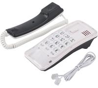 CHECARZHN--NO1-Téléphone Fixe Filaire, Téléphone Fixe Avec Fonction De Recomposition Du Dernier Numéro Flash Téléphone Portable Montable Au Mur Pour La Maison, L'Hôtel, Le Bureau(Blanc)