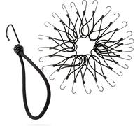 CHECARZHN--NO1-Tendeurs Elastique Avec Crochets - Lot 25 Tendeur Bache Piscine De 23 Cm Pour Remorque Bagages Camping - Sandow Sangle Élastique Pour Bache - Mini Tendeur Elastique Avec Crochet