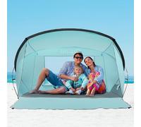 Checarzhn--No1-Tente De Plage Pour 3 À 4 Personnes ¿ Installation Facile Et Portable ¿ Pare-Soleil De Plage Avec Protection Uv Upf 50+ ¿ Fenêtre De Toit Amovible ¿ Taille Familiale