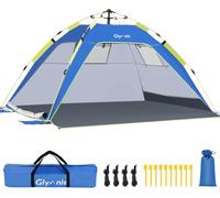 Checarzhn--No1-Tente De Plage Pour 3 À 4 Personnes ¿ Protection Solaire Automatique Upf 50 + Anti-Uv ¿ Étanche Avec Sac De Transport Pour Camping, Plage, Pique-Nique, Extérieur, Maison, Jardin, Intér