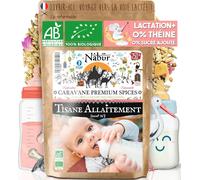 Checarzhn--No1-Tisane Allaitement Secret N°2 Bio 250gr Booster 5-En-1 Fenouil, Carvi, Coriandre, Pomme, Rose Tisane Bébé, Lactation, Coliques, 0% Théine