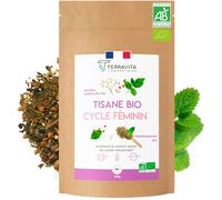Checarzhn--No1-Tisane Cycle Féminin Bio 7 Plantes Bio Pour Soulager Règles Et Spm Avec Feuilles De Framboisier Infusion Sans Caféine Ni Théine Sans Ogm Ni Additifs 100g Made In France