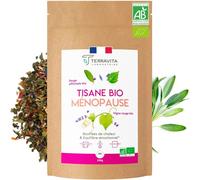 Checarzhn--No1-Tisane Ménopause Bio 9 Plantes Contre Les Bouffées De Chaleur Avec Feuilles De Framboisier Et De Sauge Infusion Sans Caféine Ni Théine Sans Ogm Ni Additifs 100g Made In France