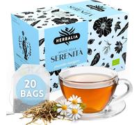 Checarzhn--No1-Tisane Relaxante `Sérénité En Sachets, Coffret D'infusion Relax De 20 Sachets Sans Agrafes, 30 G (Tilleul, Verveine, Réglisse, Camomille) - Infusion De La Sérénité