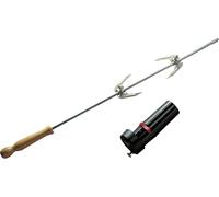 CHECARZHN--NO1-Tourne Broche Electrique Universel Pour Barbecue Au Charbon De Bois, 60Cm, Argent