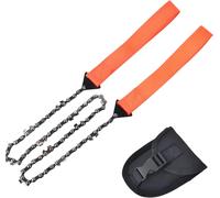 CHECARZHN--NO1-Tronçonneuse De Poche En Acier Inoxydable Avec Poignées Camouflage Et Sac, Chaîne 65¿Cm, Légère Et Maniable, Idéale Pour Le Camping, La Randonnée, Les Activités En Plein Air