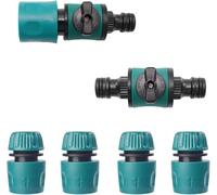 CHECARZHN--NO1-Vanne D'Arrêt Rapide En Ligne Pour Join e Un Tuyau D'Arro , Double Connecteur Mâle D'Extension De Valve Avec Embouts De Tuyau Assortis Raccords Rapides