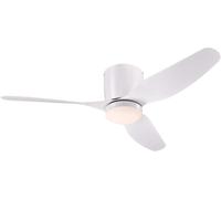 CHECARZHN--NO1-Ventilateur De Plafond D'Intérieur Lighting Carla De 117 Cm En Blanc Avec Télécommande D'Éclairage Et De Ventilateur, Luminaire Led À Intensité Variable Avec Verre Opale Dépoli