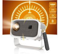 CHECARZHN--NO1-Videoprojecteur 360°Rotating Retroprojecteur +Focus Électrique Mini Projecteur Video 19000L 1080P Wifi6 Bluetooth 45°Auto Correction Trapézoïdale Videoprojecteur Portable Pour Homeciné