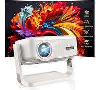 CHECARZHN--NO1-Videoprojecteur, Auto Verticale Keystone/Focus Électrique /360°Rotating, 1080P Hd 22000Lux Projecteur Video, Avec Wifi6, Bluetooth Retroprojecteur Portable Pour Home Cinéma/Firestick/H