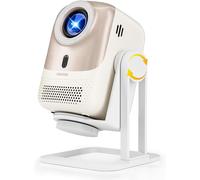 CHECARZHN--NO1-Vidéoprojecteur Portable Avec Android Os, Projecteur Natif 1080P Supporté 4K, Wifi 6 Bluetooth 5.2 450 Ansi Auto Focus/Keystone, 360°Rotating Retroprojecteur Pour Ps5/Phone/Extérieur