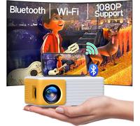 CHECARZHN--NO1-Videoprojecteur Wifi Bluetooth - Mini Projecteur Portable Video Full Hd 1080P Soutien, 200 Pouces,Zoom 50% Retroprojecteur Home Cinéma Compatible Avec Ios/Android/Hdmi/Tv Stick/Usb