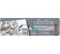 Checarzhn--No1-Watercolor Graphite Pocket Set, Crayons Graphite Aquarellables, 3 Couleurs & 3 Nuances De Graphite, Étui Métallique Robuste, L'abrasion De La Mine Est Soluble Dans L'eau