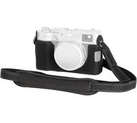 CHECARZHN--NO1-X100Vi Kit Demi-Étui En Cuir Avec Bandoulière, Étui En Cuir De Style Rétro Pour Appareil Photo Demi-Cuir Avec Cadre En Alliage D'Aluminium Pour X100Vi, Noir - 4700