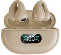 CHECARZHN--NO1-Yyk-Q80 Écouteurs Sans Fil Avec Crochets D'Oreille Batterie Intégrée 350 Mah À Clipser Bt5.3 Casque Avec Micro Intégré Hifi Stéréo Pour Entraînement Noir