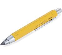 Checarzhn--No1-Zimmermann 5,6 Pen56/Ye Stylo De Mine De Chute (5,6 Mm Hb-Mine) - Règle De Centimètre/Pouce, Échelle 1 20 M/1 50 M - Taille-Crayon - Laiton - Laqué - Jaune