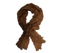 Chèche Écharpe Double Très Long 3 Mètres 100% coton Marron Camel Tabac Foulard Touareg