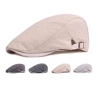 CheChury Casquette Béret Plate Homme Chapeau Réglable Gavroche d'Été avec Visière Flat Cap Vintage Golf Hat