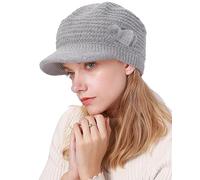 CheChury Casquette Femme Hiver Béret Chapeau d'hiver Bonnet Tricoté Chaud en Laine Femme Polaire Casquettes Visières Vintage Béret Bonnet Retro Automne Élégant Chapeau Douce Slouch Tricoter Chapeaux