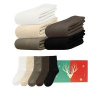 CheChury Chaussette Hiver Femme 5 Paires Chaussettes Chaudes Homme Chaussette Grosses Laine Thermique Chaussettes Femme en Coton pour Cadeau Anniversaire Cadeau Noel Idee Cadeau Original Utile Cadeau