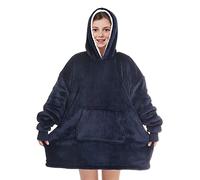 CheChury Enfants Sweat à Capuche Couverture Pull Capuchon Sherpa Couvertures Enfants Garçons et Filles Épaisse Sweat Automne Hiver Garder au Chaud Peignoir Hoodie Plush，Bleu,Taille Unique