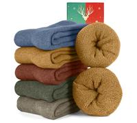 CheChury Femme Chaussettes en Coton épaisses et Chaudes Thermiques mi-mollets Chaussettes pour Femme Matériaux Respirants et Doux pour Hiver Automne 35-43 Chaussette