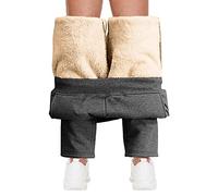 CheChury Pantalon Décontracté Hiver Homme Casual Pants Loisirs Pantalon Polaire Pantalon de Sport Homme Pantalon Jogging Chaud Pantalon de Survêtement Poches Zippées Sportwear Grandes Taille,Gris,XL