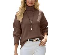 CheChury Pull Col Roulé Femme Chic Pullover Manches Longues Chaud élégant Pull Femme Hiver Tricot épais Automne Pullover Tricoté Basique Casual Moderne Col Montant Confortable Doux Décontracté