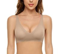 CheChury Soutien Gorge sans Armature Push Up Brassière Femme Sport Confortable Soutien-Gorge pour Quotidien Yoga - Beige - Taille L