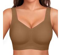 CheChury Soutiens-Gorge Femme sans Armature Push up Invisible Couverture Totale Confort Brassière avec Coussinets Comfit Larges Bretelles Soutiens-Gorge sans Coutures