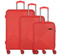 CHECK.IN Ensemble de bagages 'Liverpool' rouge / noir / argent, Taille One Size