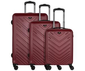 Check.In Mailand Set de valises à 4 roulettes 3pcs. rouge