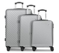 Check.In Paradise 2.0 4 roues Set de valises 3 pièces avec soufflet d'extension couleur argent