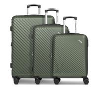 Check.In Paradise 2.0 4 roues Set de valises 3 pièces avec soufflet d'extension olive