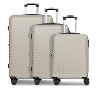 Check.In Paradise 2.0 4 roulettes Set de valises 3 pièces avec soufflet d'extension beige
