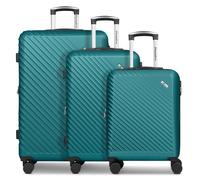 Check.In Paradise 2.0 4 roulettes Set de valises 3 pièces avec soufflet d'extension vert