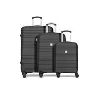 CHECK.IN Paradise Set de valises - 3 pièces | Grande Valise et Valise pour Bagages à Main en matière ABS avec Serrure à Combinaison - Sangles d'emballage croisées | Volumes : 32 L / 62 L / 100 L