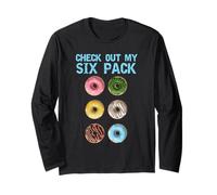 Check Out My Six Pack Donut - Funny Gym Manche Longue