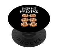 Check Out My Six Pack Rouleaux À La Cannelle Boulanger Drôle PopSockets PopGrip Adhésif