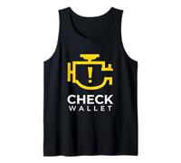 Check Wallet Dad Car Engine Light Mechanic Humour Débardeur