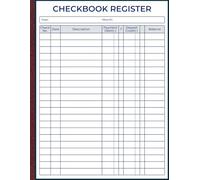 Checkbook Register Large Print: checking account register book for Personal & Small Business. Track Payments, Finances, Deposits, Debit Card and Bank Account