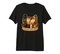 Checker Stack Crew Backgammon Stratégie Soirée Jeu T-Shirt Haut de Gamme