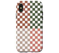 Checkerboard Classic Checkered Checker Earth Beige Colors Coque pour iPhone X/XS