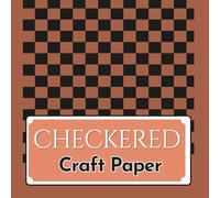 Checkered Craft Paper: 20 Double Sided Sheets, 8.5" x 8.5" | Brown and Black Checkerboard Scrapbook Paper for Scrapbooking